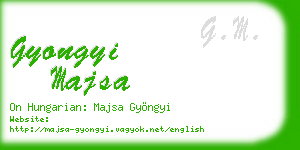 gyongyi majsa business card